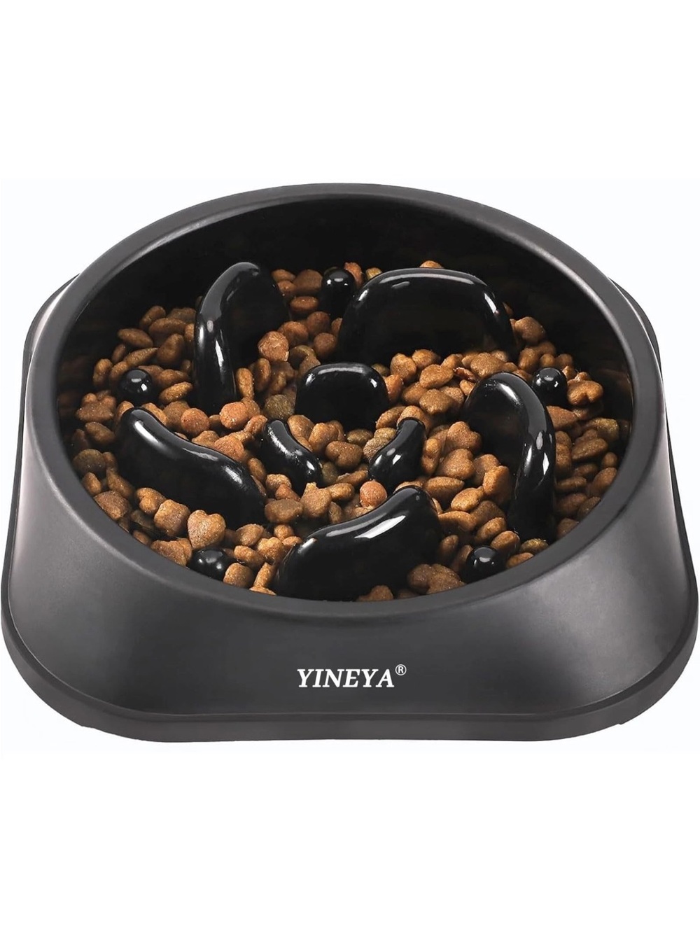 YINEYA Gray Slow Feeder Dog Bowl. New.